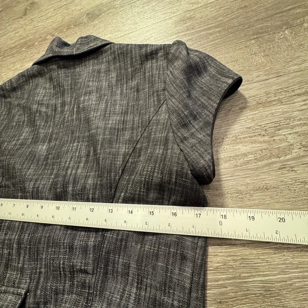 B Wear Blazer Women XL Gray Cotton Belted Office Career Byer California Jacket